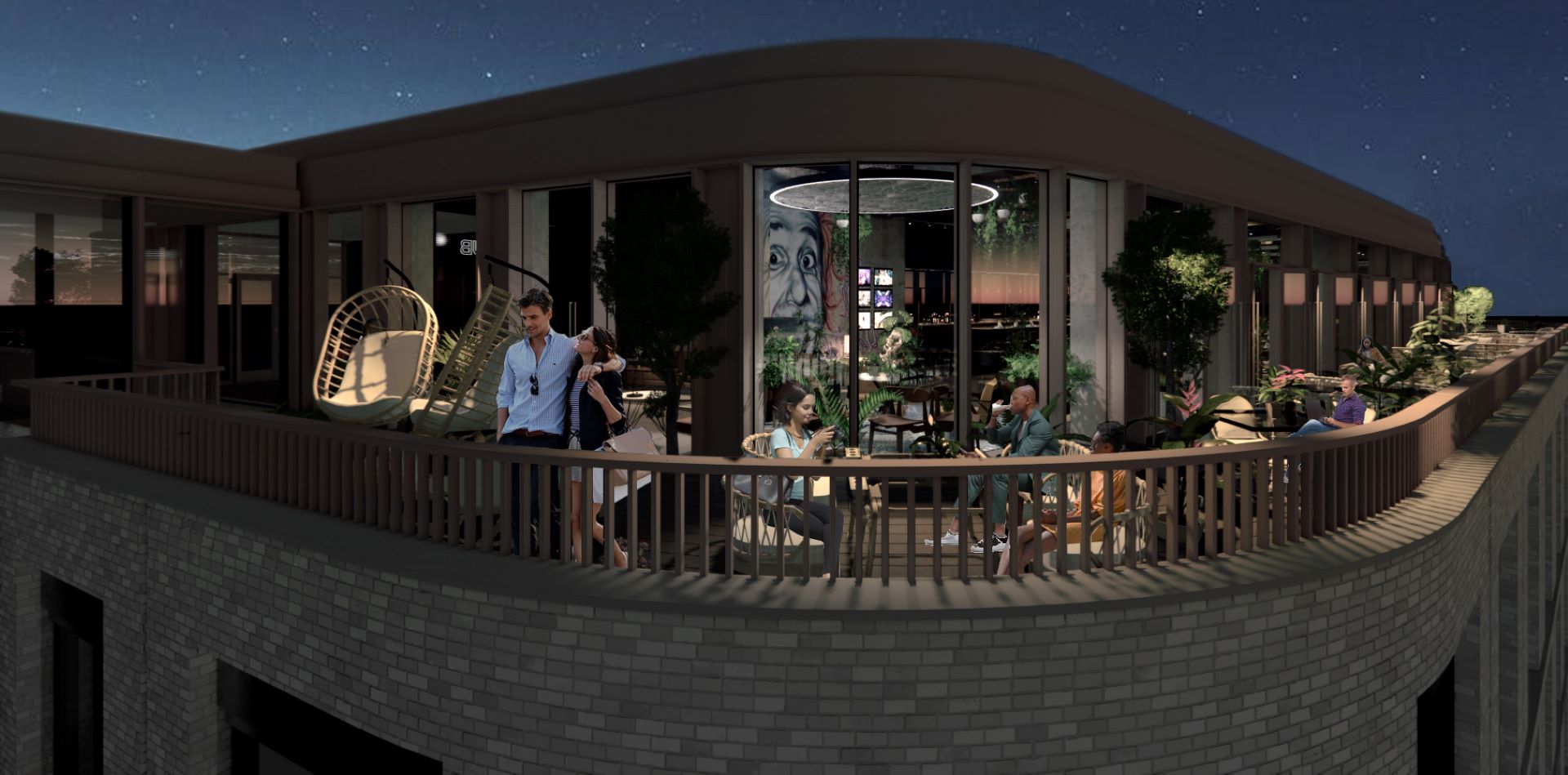 Artist Impression of Hotel Indigo Cocktail Terrace