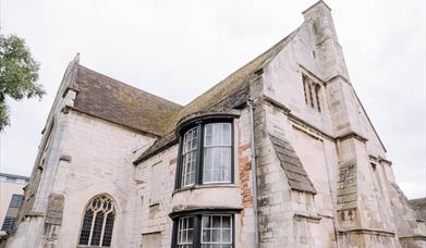 Exterior of Medieval building in Gloucester, Blackfriars Priory