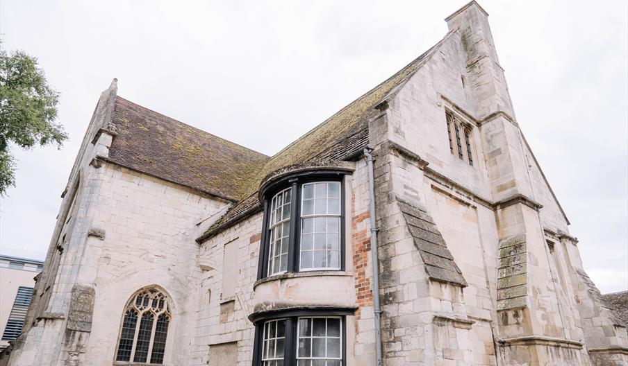 Exterior of Medieval building in Gloucester, Blackfriars Priory