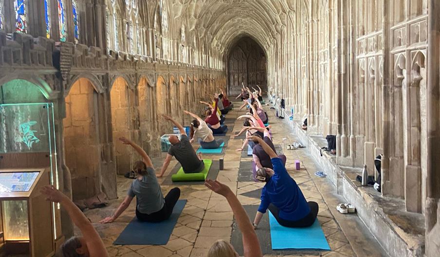 Morning Yoga at Gloucester Cathedral